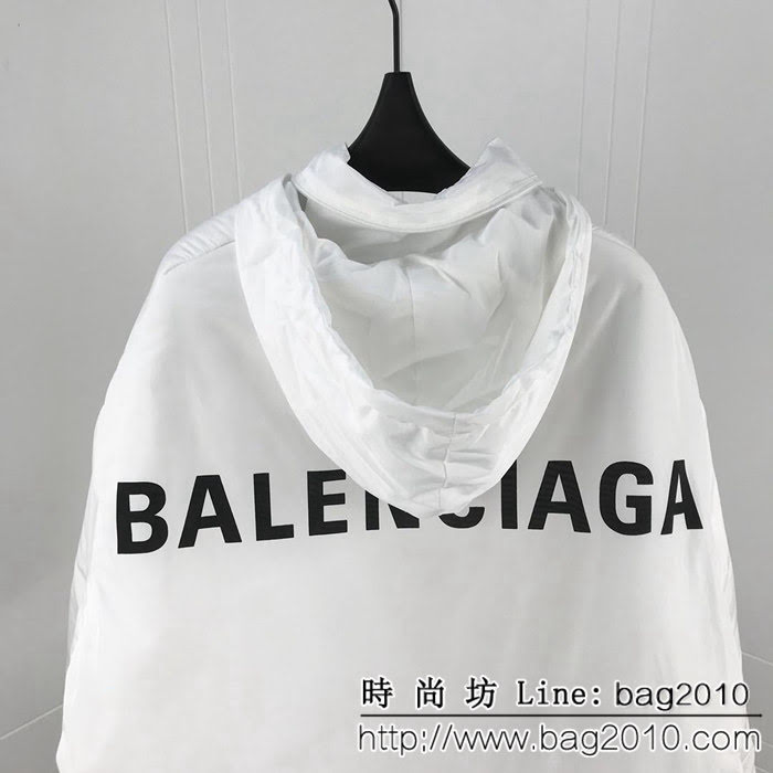 BALENCIAGA巴黎世家 18ss秋冬新款 黑色廓形字母印花 百搭款 棉服外套 OS寬鬆版 情侶款 ydi1520
